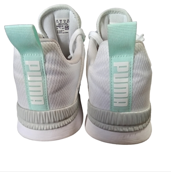 PUMA‎ Women's Pacer Net Cage Soft Foam Sneakers ~ White & Mint Sz. 10 - Picture 3 of 12
